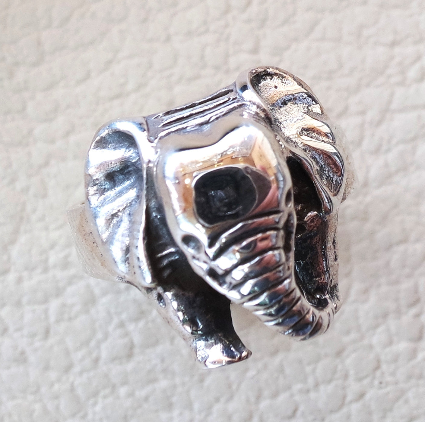 elephant pinkie ring sterling silver 925 man biker ring all sizes handmade animal jewelry fast shipping detailed craftsmanship