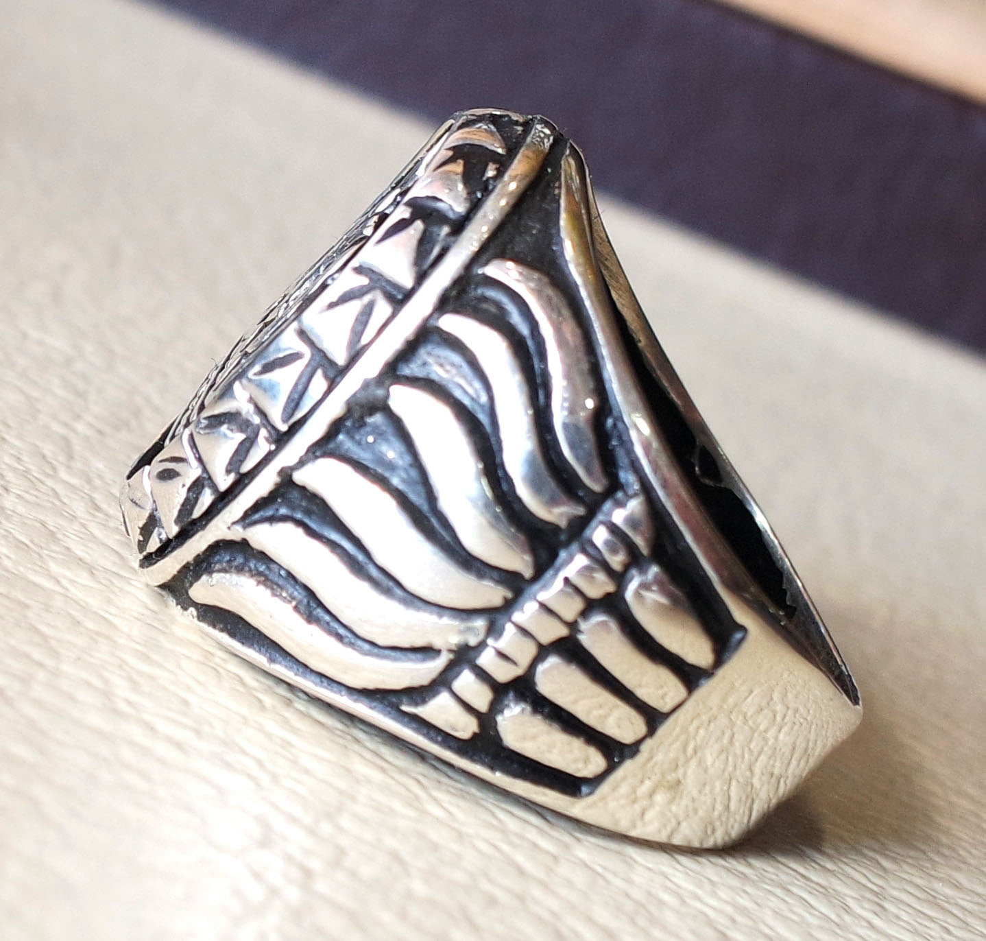 vintage style king royal crown men ring heavy sterling silver 925  handmade all sizes jewelry fast shipping