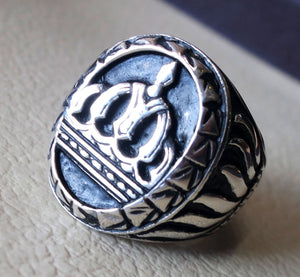 vintage style king royal crown men ring heavy sterling silver 925  handmade all sizes jewelry fast shipping