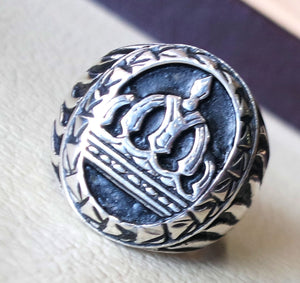vintage style king royal crown men ring heavy sterling silver 925  handmade all sizes jewelry fast shipping
