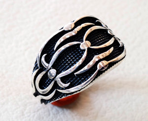 celtic style heavy sterling silver 925 heavy man heavy symbol ring shape any size antique style high quality jewelry