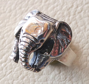 elephant pinkie ring sterling silver 925 man biker ring all sizes handmade animal jewelry fast shipping detailed craftsmanship