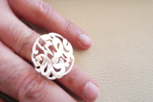 arabic calligraphy customized name sterling silver 925 high quality polishing ring round shape , fit all sizes any name خاتم اسماء عربي