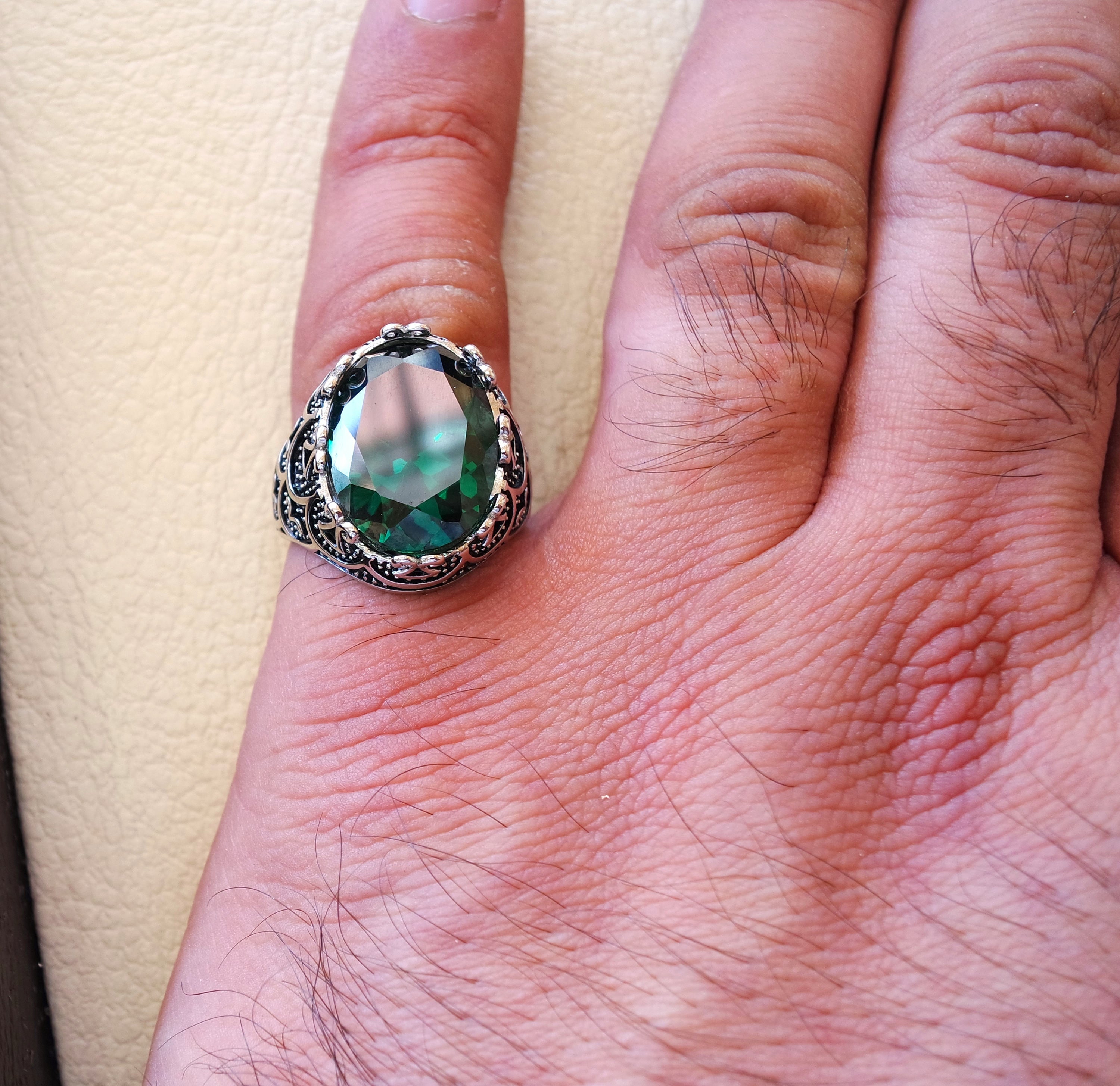 corundum green emerald synthetic stone high quality imitation