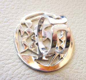 arabic customized calligraphy name round double shank ring sterling silver 925 designed to fit all sizes high quality jewelry