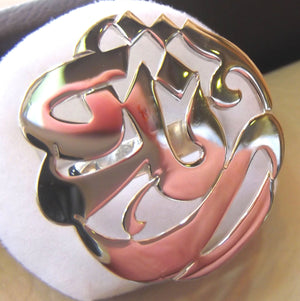 arabic calligraphy customized name sterling silver 925 high quality polishing ring fit all sizes any name خاتم اسماء عربي