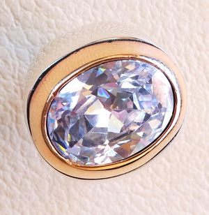 diamond synthetic stone high quality white color cubic zircon huge men ring sterling silver 925 any size bronze frame heavy jewelry