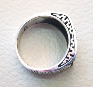 celtic sterling silver 925 heavy man ring rectangular shape any size antique style high quality jewelry