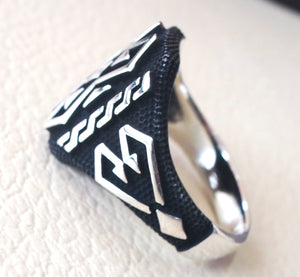 man ring celtic sterling silver 925 heavy rectangular shape any size antique style high quality jewelry