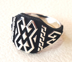 man ring celtic sterling silver 925 heavy rectangular shape any size antique style high quality jewelry