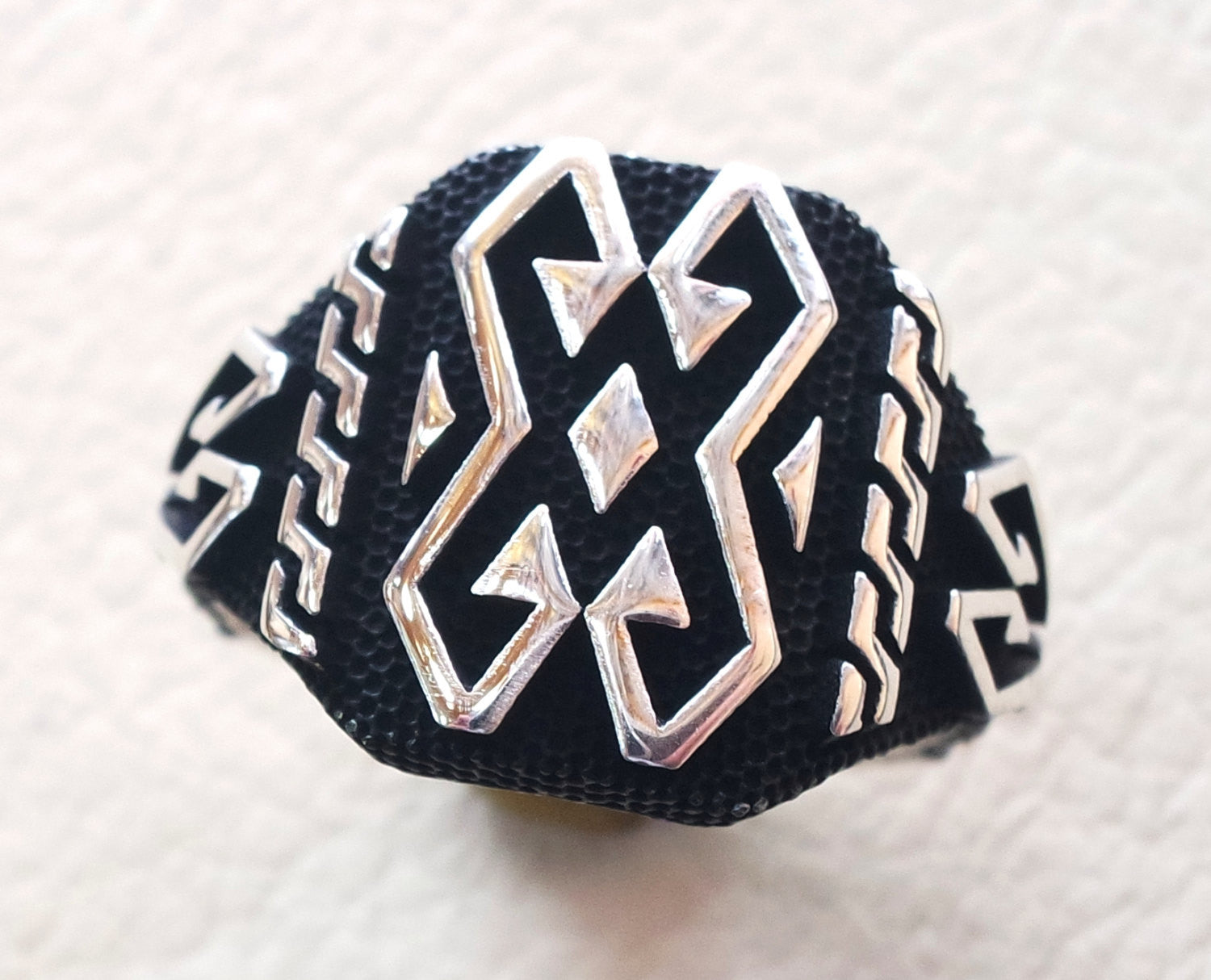 man ring celtic sterling silver 925 heavy rectangular shape any size antique style high quality jewelry